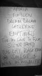 Setlist Ulterior