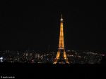 Eiffelturm bei Nacht, vom Montmartre