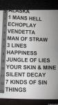 Setlist Sad Lovers and Giants