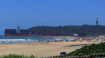 Containerschiff kommt in Durban an