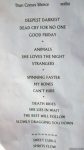 Setlist Then Comes Silence