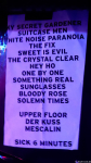 Setlist Bloody Dead and Sexy