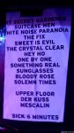 Setlist Bloody Dead and Sexy