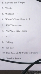 Setlist Kill the Action