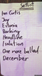 Setlist She Danced Slowly