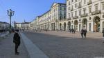 Laura auf der Piazza Vittorio Veneto, Torino