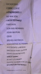 Setlist Endora y Sus Vicios