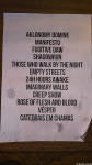Setlist Plastique Noir