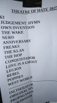 Setlist Theatre of Hate
