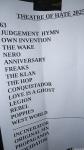 Setlist Theatre of Hate