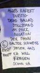 Setlist Die Anstalt