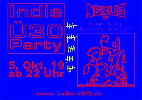 05.10.2019: 25. Indie-Ü30-Party in Braunschweig