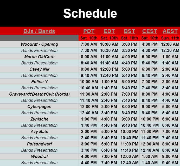 Batcave Barn TV Schedule