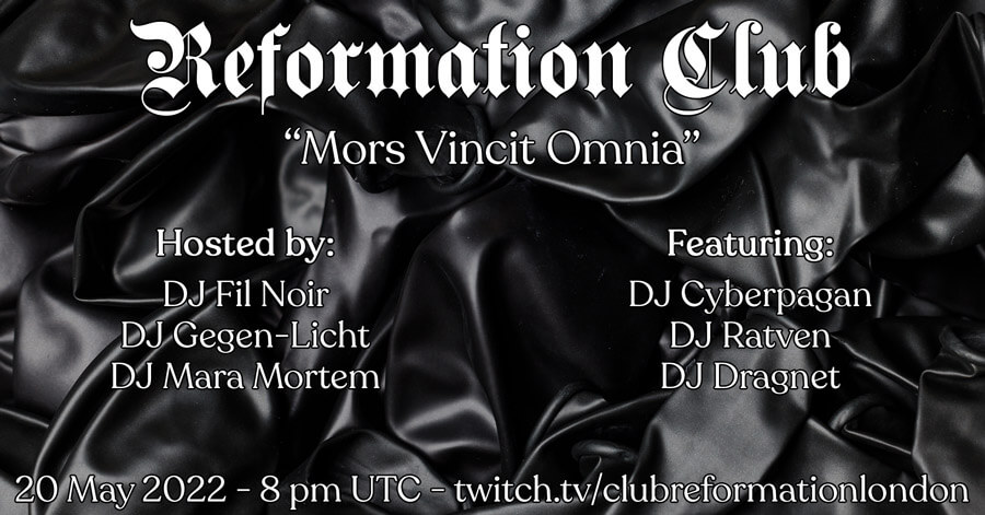 20.05.2022: Reformation #14 "Mors Vincit Omnia" Livestream