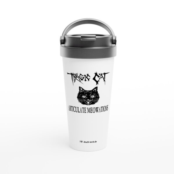 Tragic Cat Travel Mug