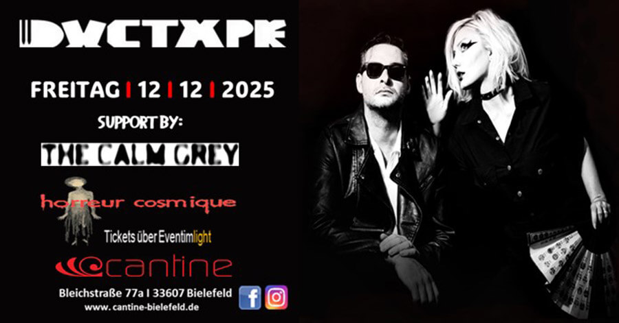 12.12.2025: Ductape, The Calm Grey & Horreur Cosmique in Bielefeld