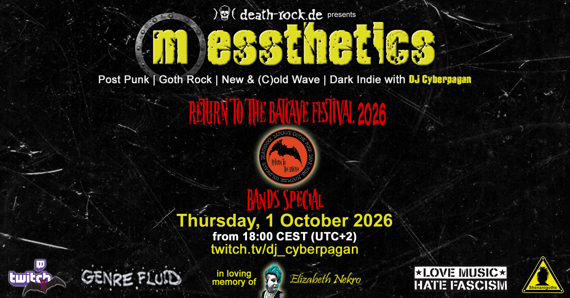 01.10.2026: messthetics Livestream - Return to the Batcave Special