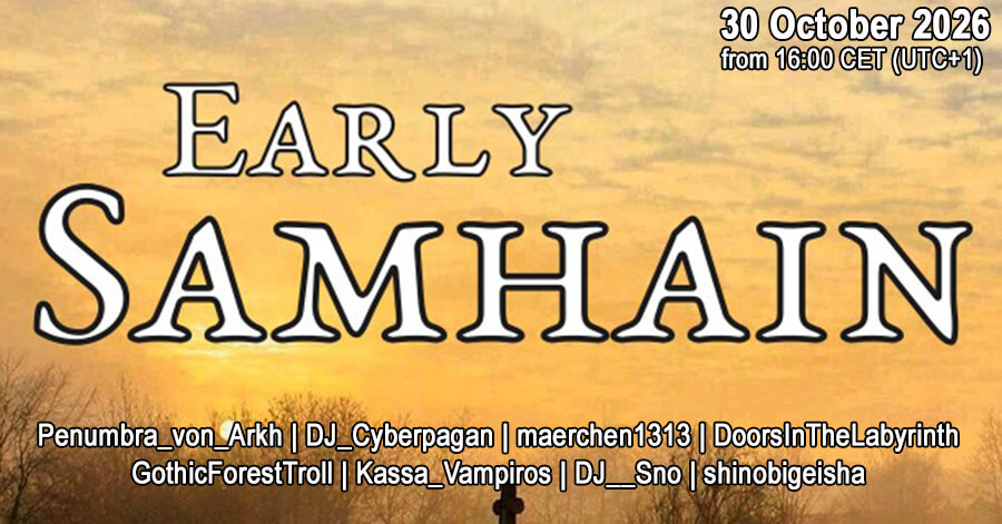 30 October 2026: Early Samhain Livestream